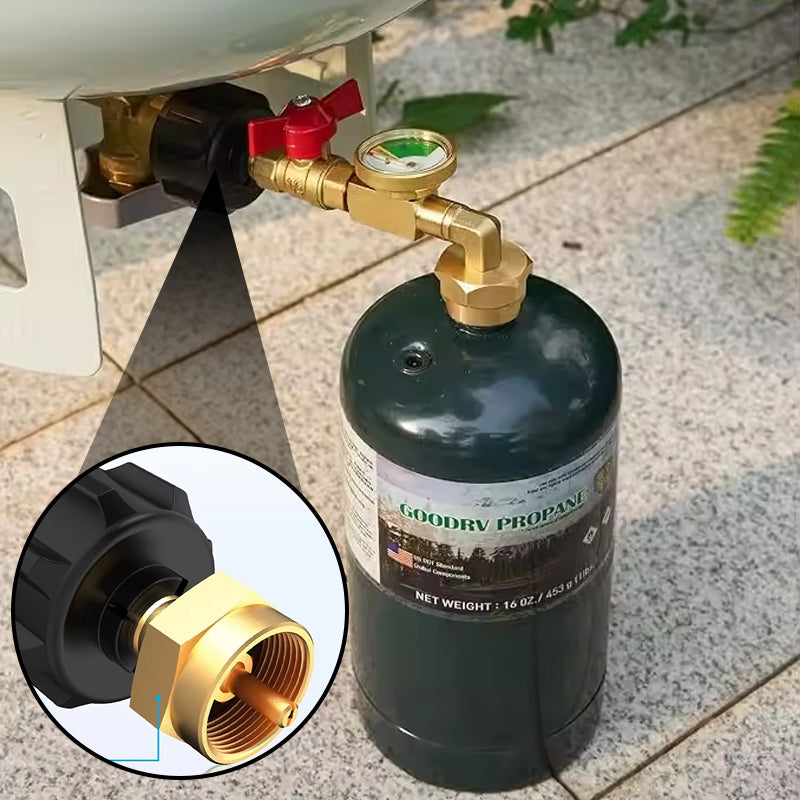 Top-Rated Propane Refill Elbow Adapter with Tank Gauge