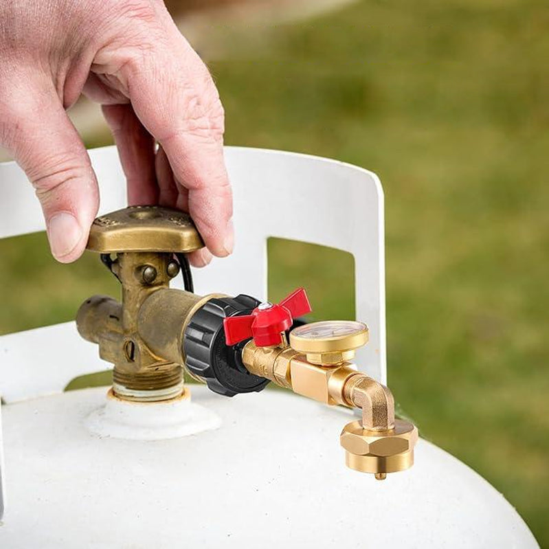 Top-Rated Propane Refill Elbow Adapter with Tank Gauge