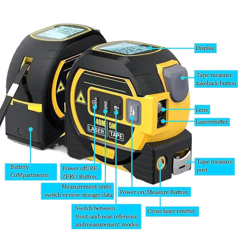 Portable 3-in-1 Infrared Laser Tape