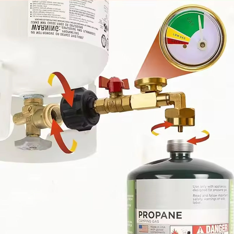 Top-Rated Propane Refill Elbow Adapter with Tank Gauge