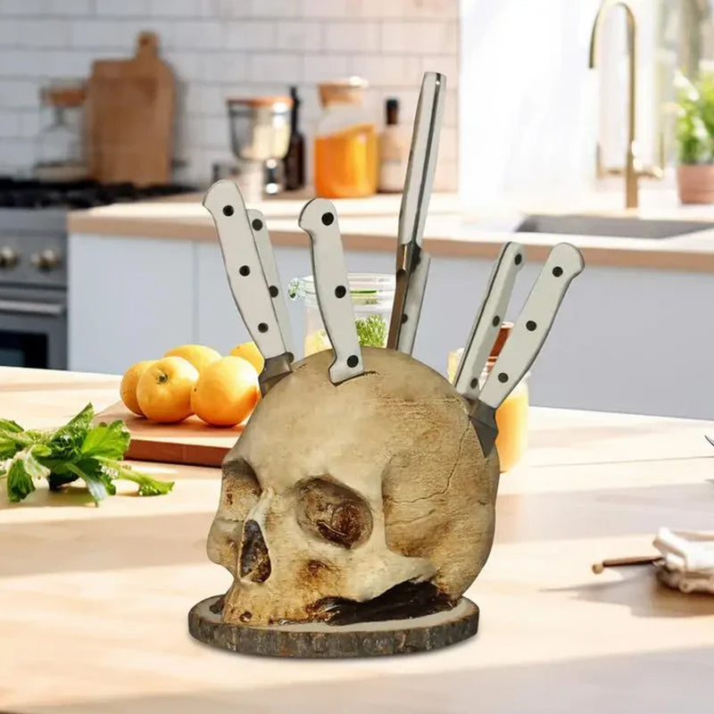 Gothic Skull Knife Holder