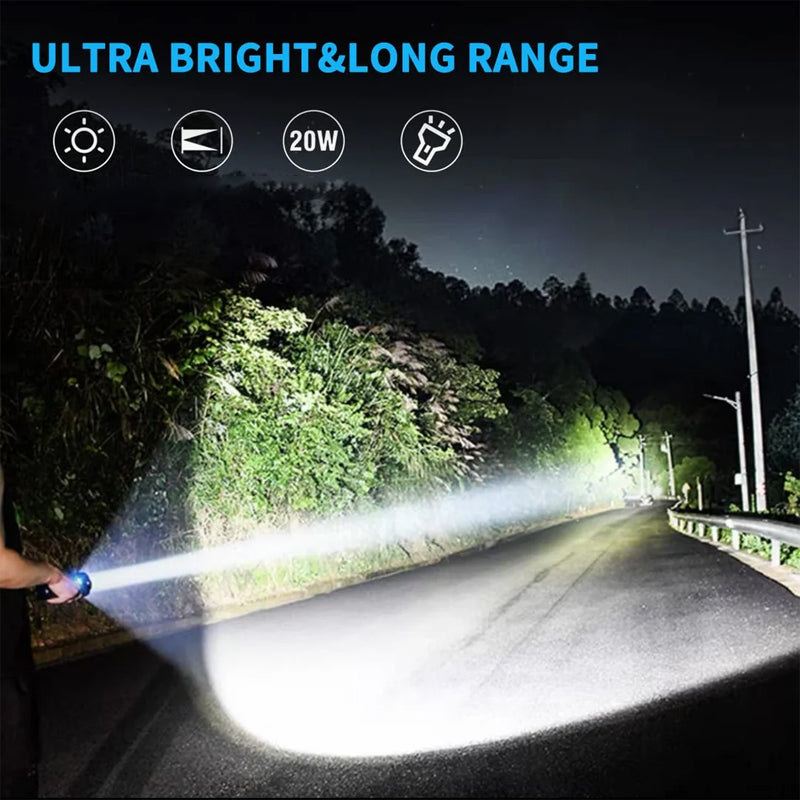 Rechargeable Tactical Laser Flashlight High Lumens
