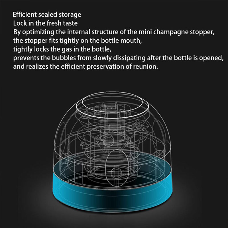 Silicone Sealed Wine and Champagne Stopper