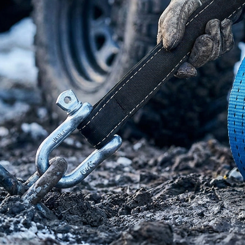 Aless™ Heavy-Duty 5M 8T Vehicle Tow Strap