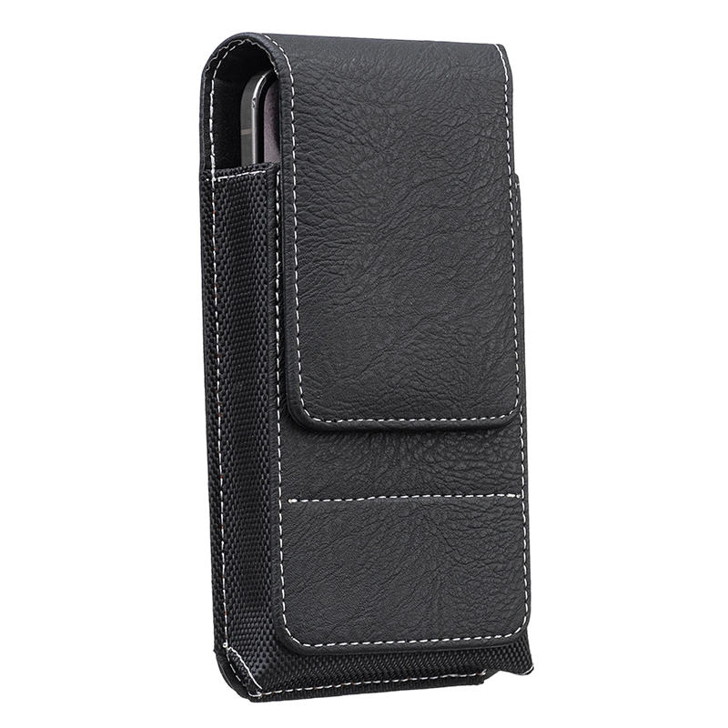 Men's PU Leather Belt Pouch with Card Slot