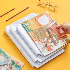 Frosted Checkered Textured Self-Adhesive Book Cover