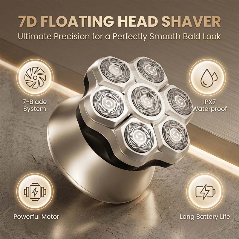 7-Blade Electric Bald Head Shaver