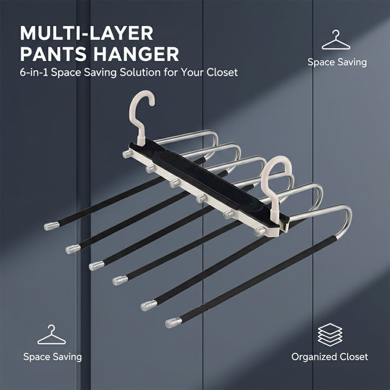 Multifunctional Non Slip Pants Hanger Organizer