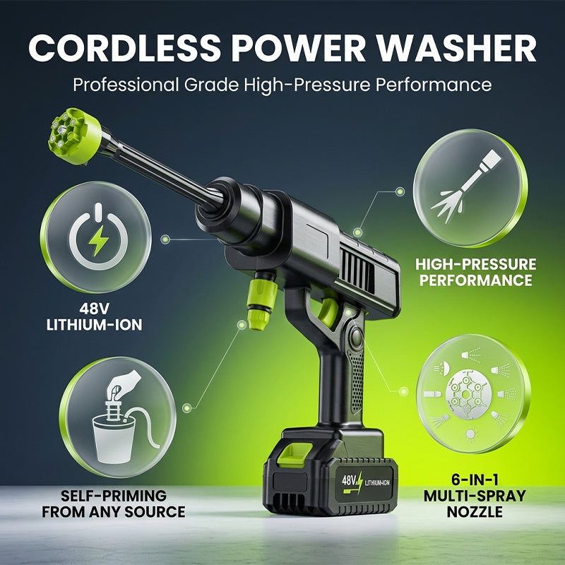 Portable Wireless Lithium Battery Car Washer