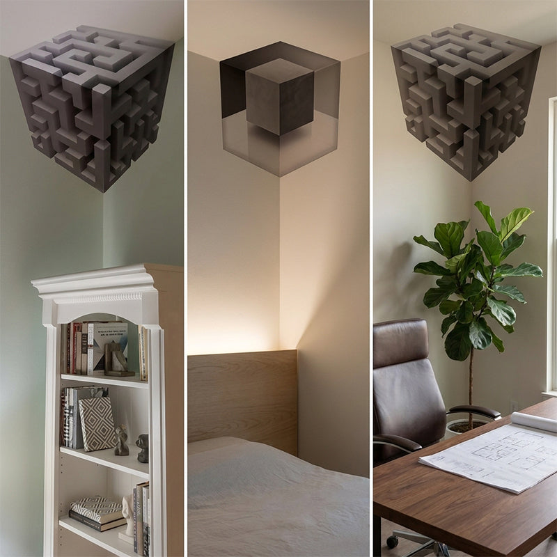 3D Optical Illusion Irregular Wall Stickers