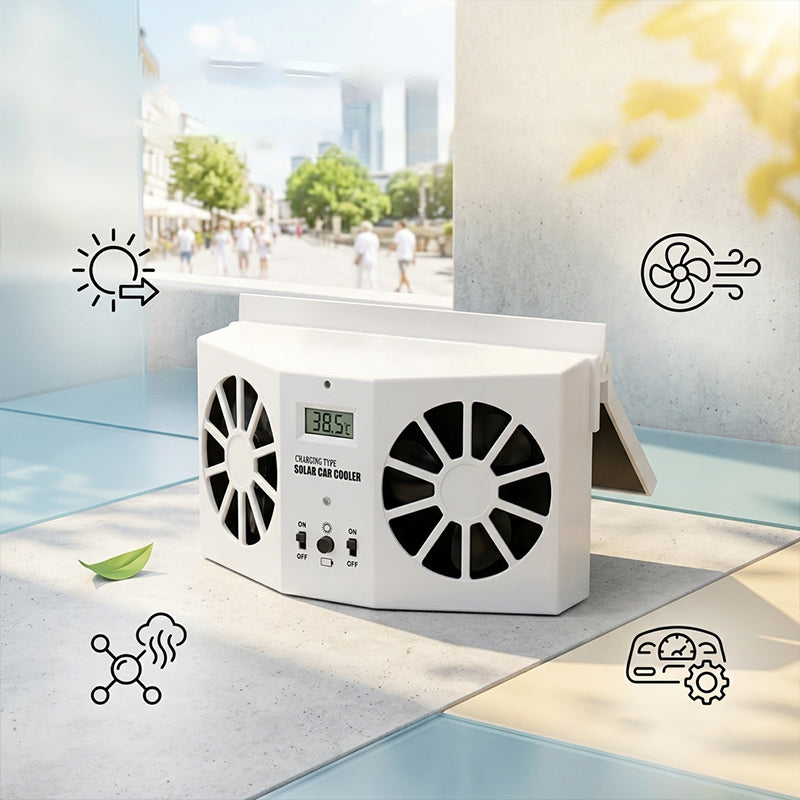 Solar Car Window Exhaust Fan Cooling Ventilator