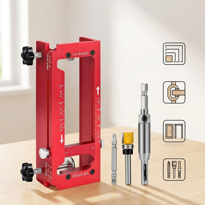 Precision Aluminum Door Hinge Template Jig