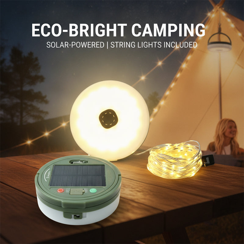 Multifunctional Solar Camping Tape Measure Light