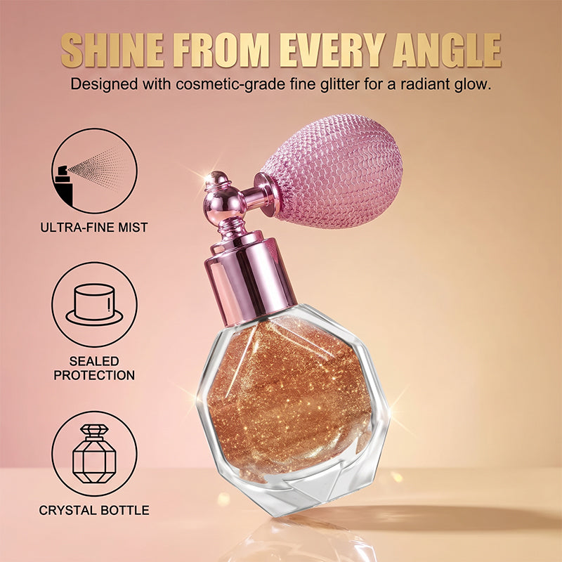 Radiant Golden Shimmer Spray Powder