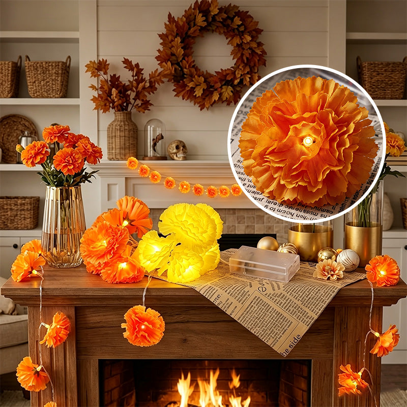 Day of the Dead Marigold String Lights