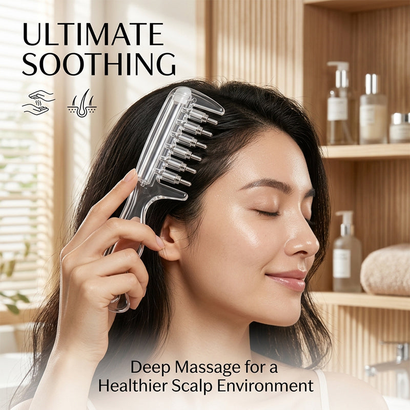 Crystal Liquid Transfer Scalp Massage Comb