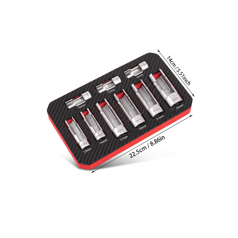 9-Piece Slotted Union Nut Socket Set