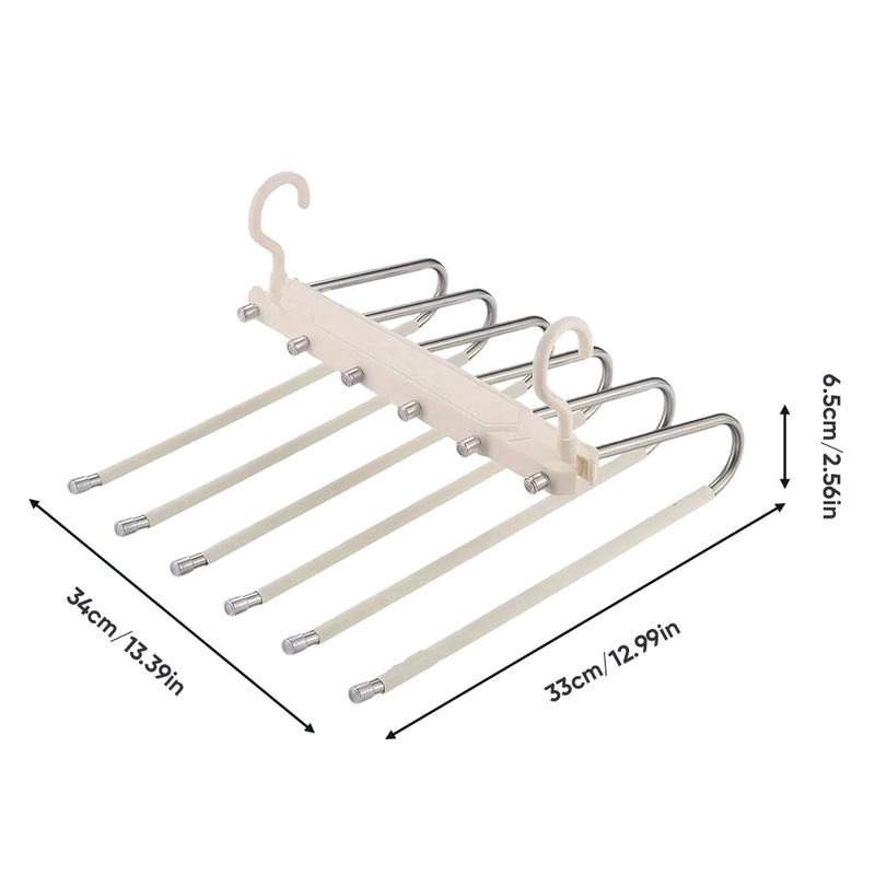 Multifunctional Non Slip Pants Hanger Organizer