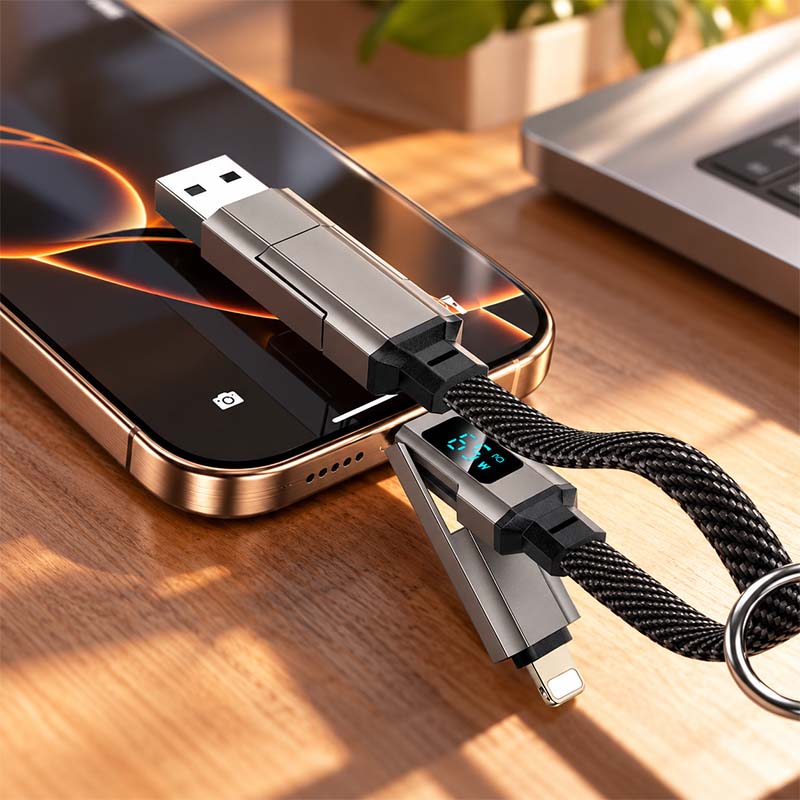 4-in-1 Keychain Charging Cable with Fast Charging9