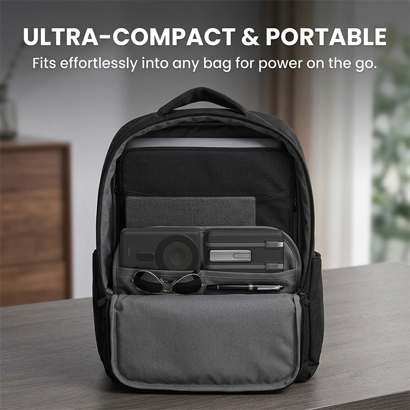 Magnetic Wireless Portable Power Bank with Built-in Cable