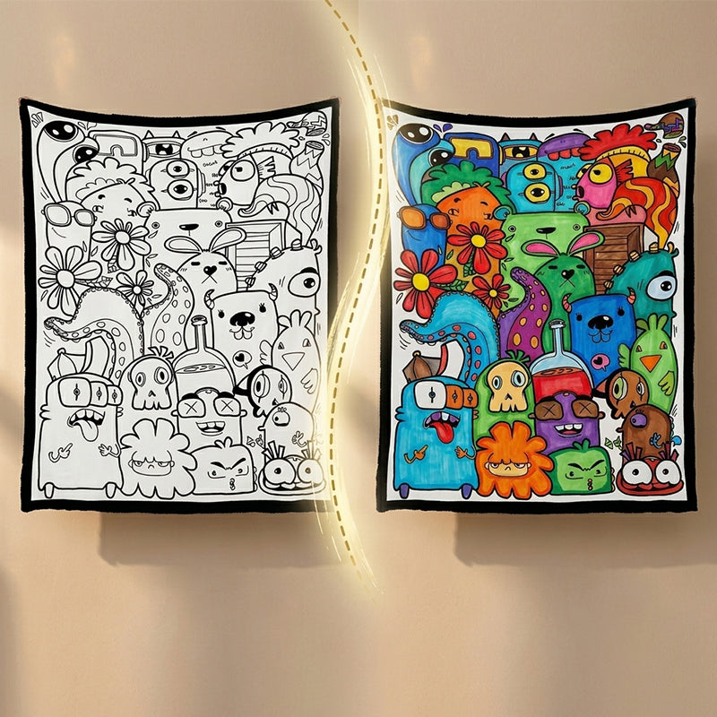 DIY Coloring Soft Blanket