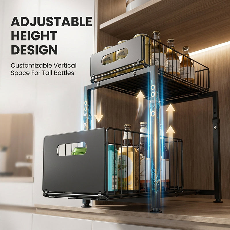 Adjustable Under Sink Pull Out Organizer