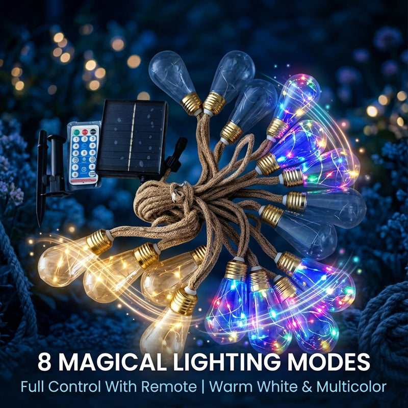 Outdoor Backyard Solar String Lights