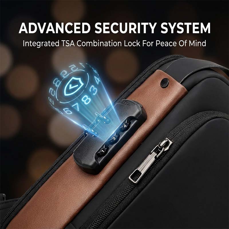 Anti-Theft USB Charging Shoulder Crossbody Bag