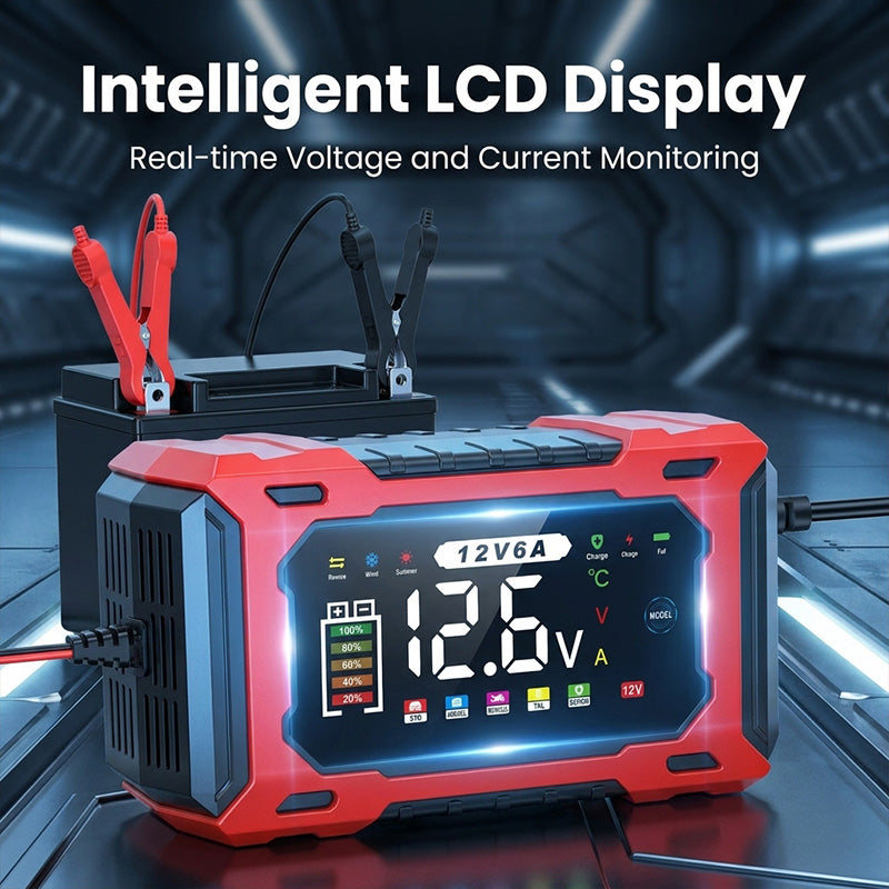 Professional 12V 6A Smart Lead-Acid Charger