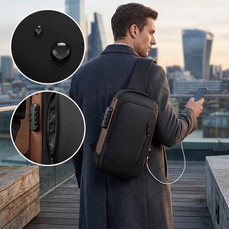 Anti-Theft USB Charging Shoulder Crossbody Bag
