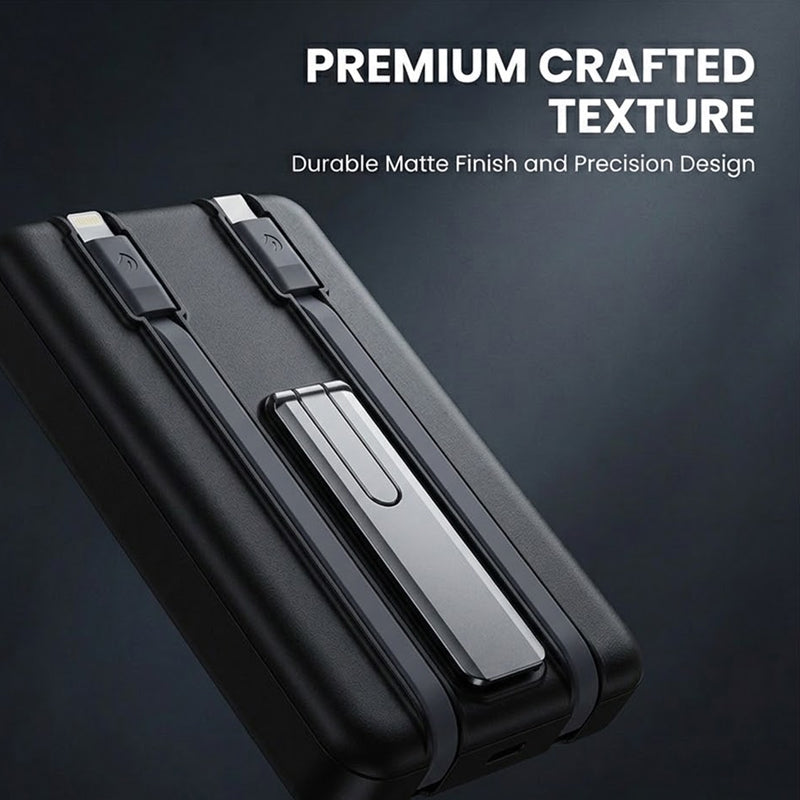 Magnetic Wireless Portable Power Bank with Built-in Cable