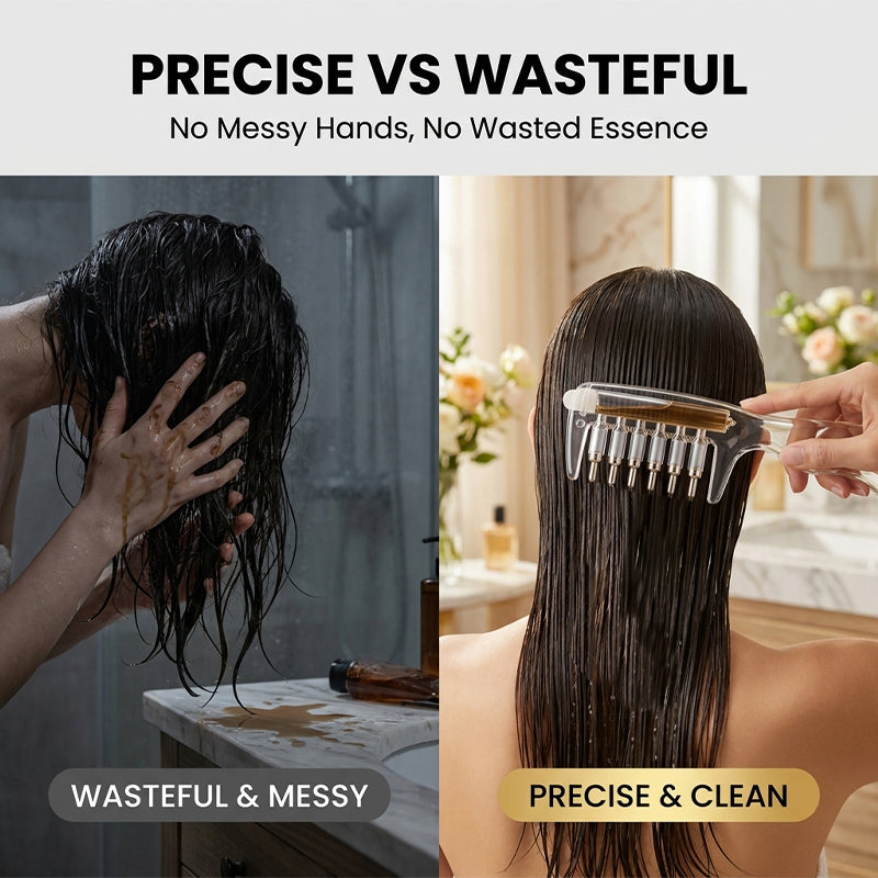 Crystal Liquid Transfer Scalp Massage Comb