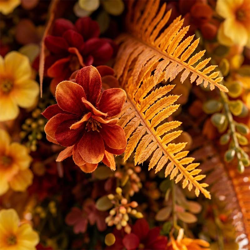Festive Autumn Harvest Hanging Floral Basket