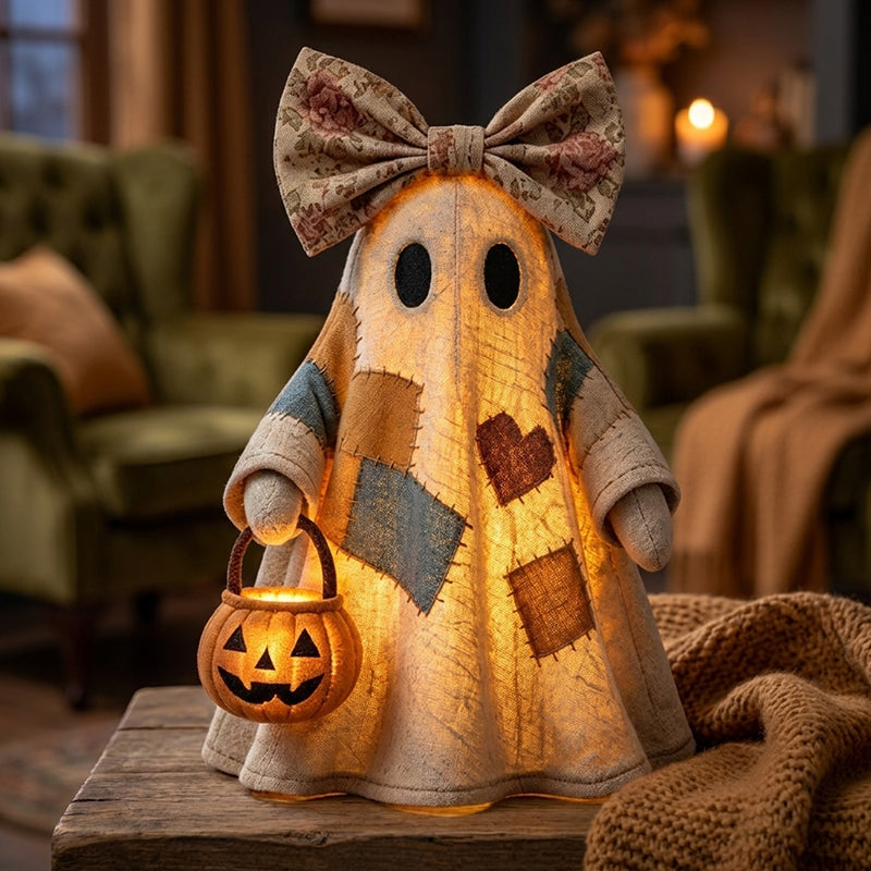 Patchwork Ghost Halloween Decoration