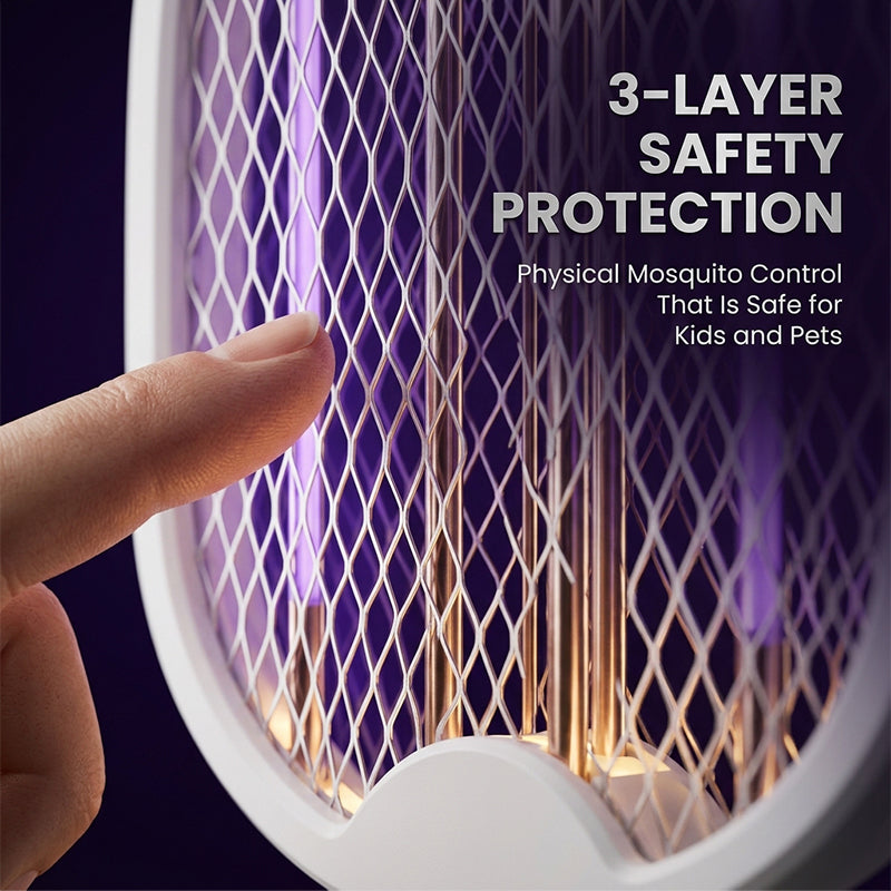 2-in-1 Foldable Electric Mosquito Swatter