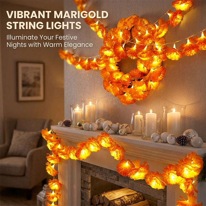 Day of the Dead Marigold String Lights