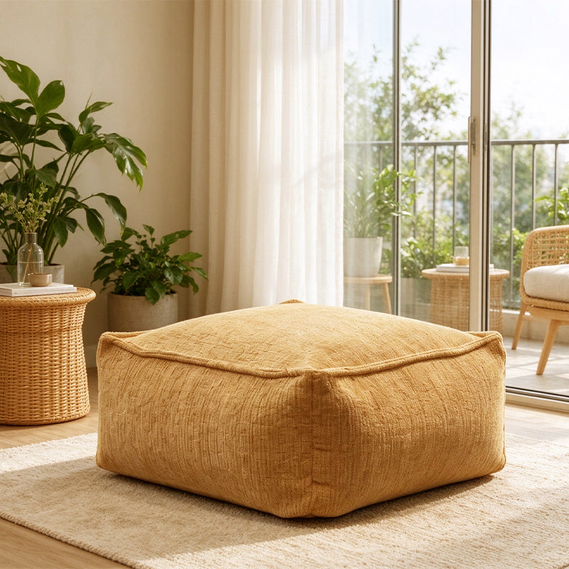 Foldable Upholstered Storage Ottoman Stool