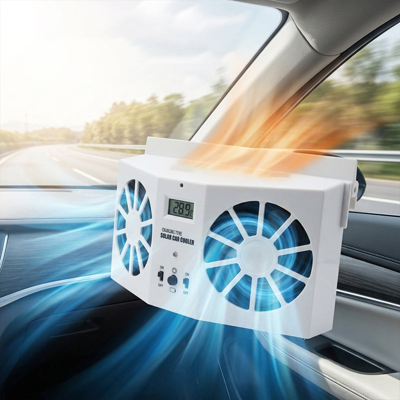 Solar Car Window Exhaust Fan Cooling Ventilator