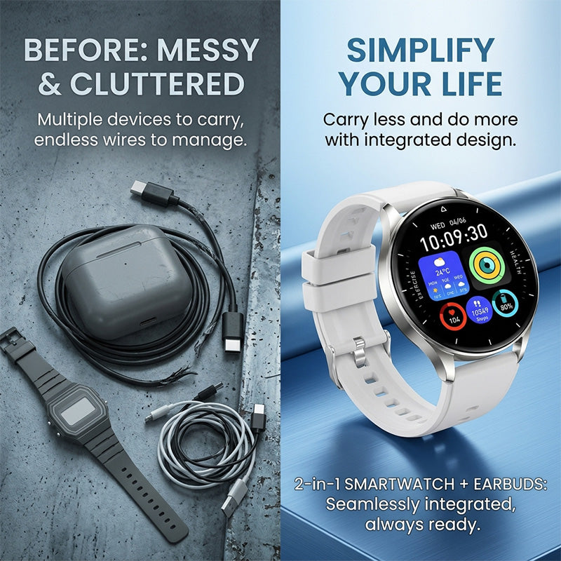 X7 Smartwatch with TWS Earbuds