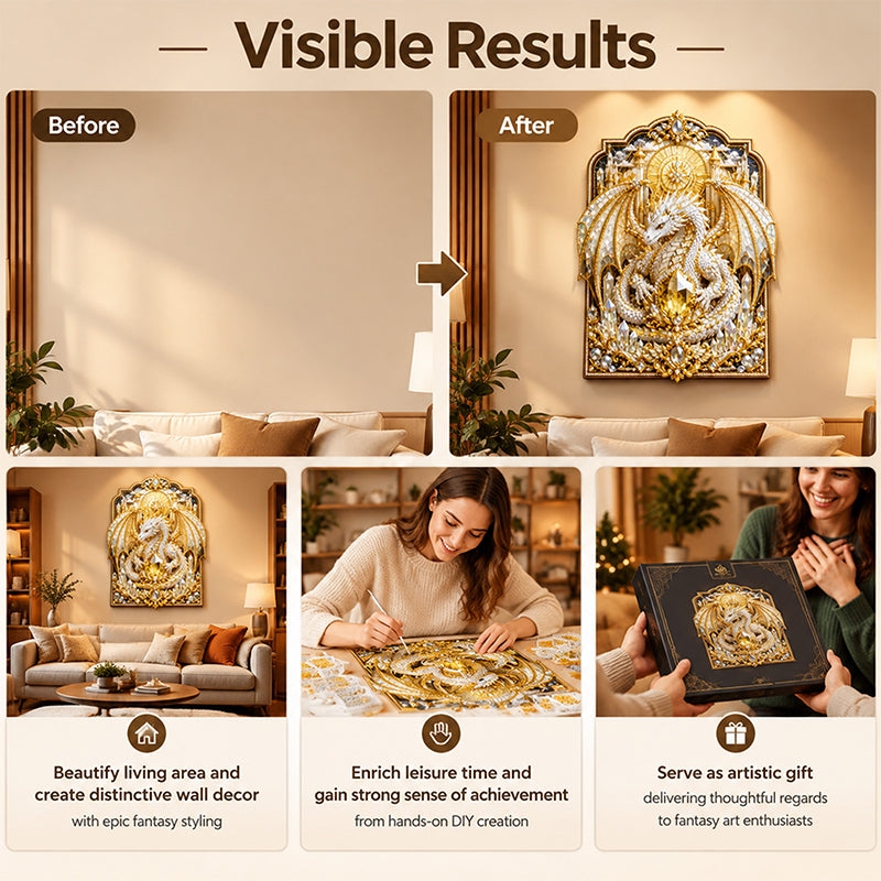 3D Dragon DIY Diamond Painting Wall Decor
