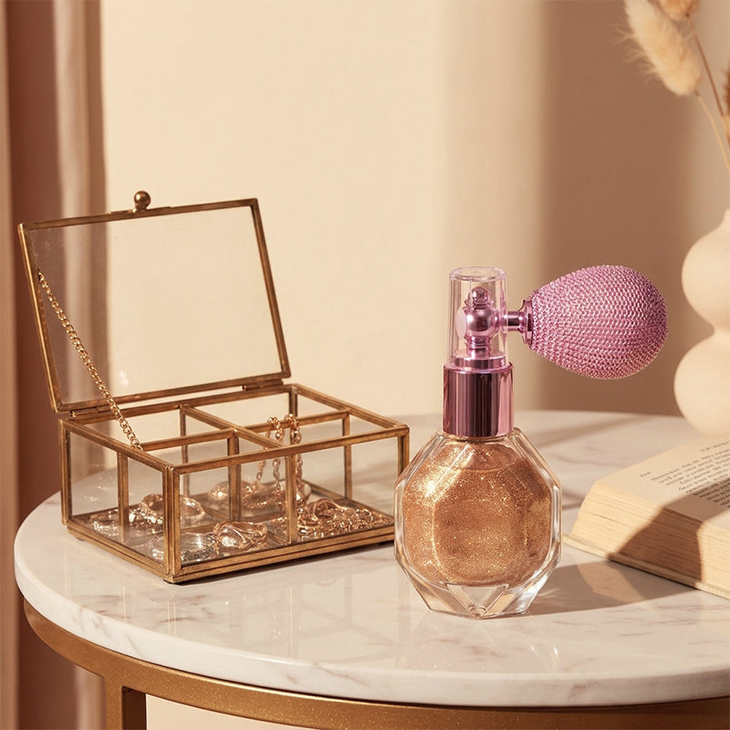 Radiant Golden Shimmer Spray Powder