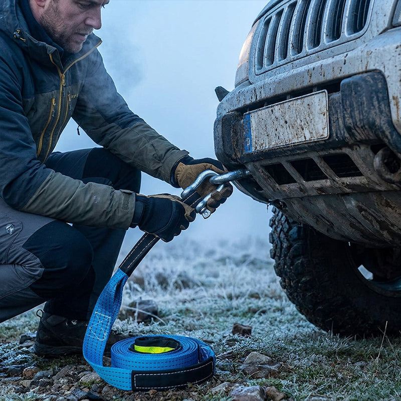 Aless™ Heavy-Duty 5M 8T Vehicle Tow Strap