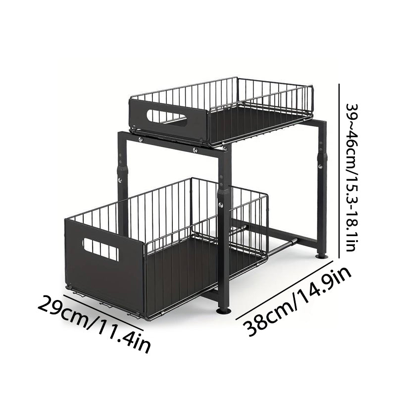 Adjustable Under Sink Pull Out Organizer