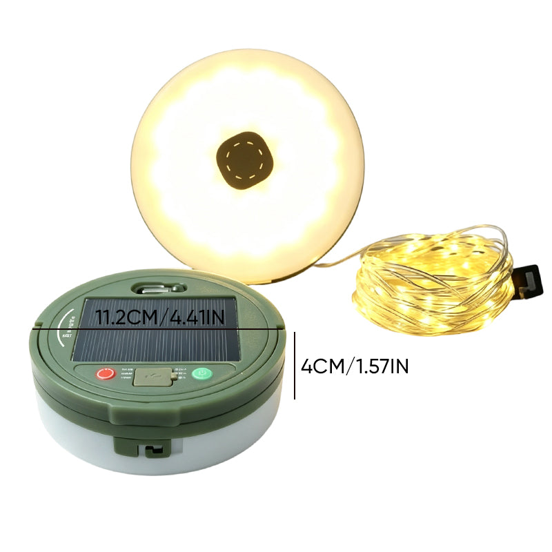 Multifunctional Solar Camping Tape Measure Light