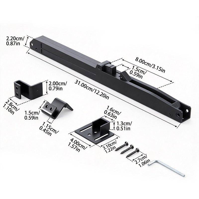 Barn Door Soft Close Damper Mechanism Set