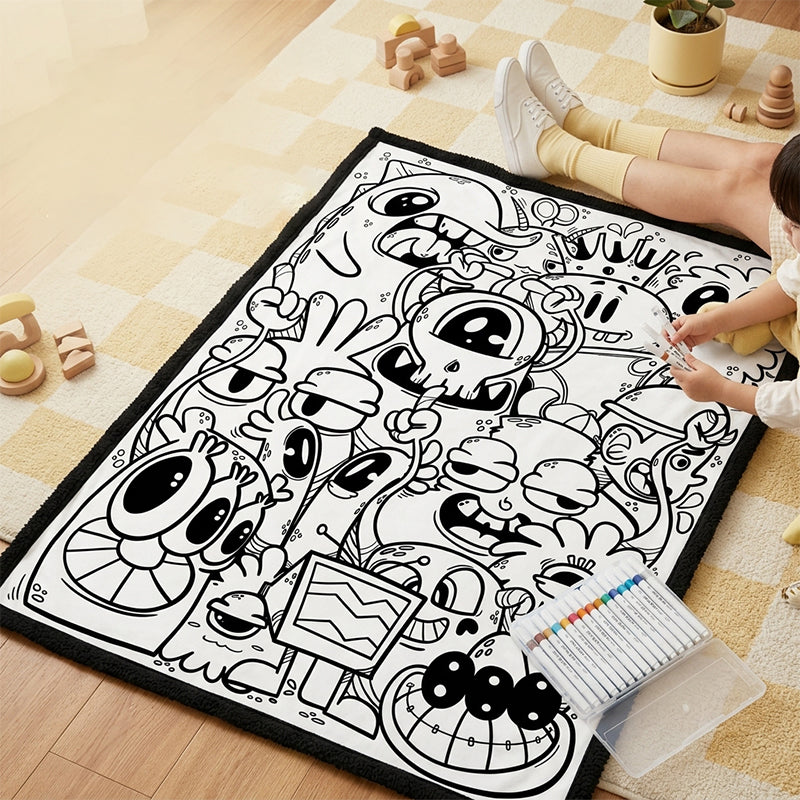 DIY Coloring Soft Blanket