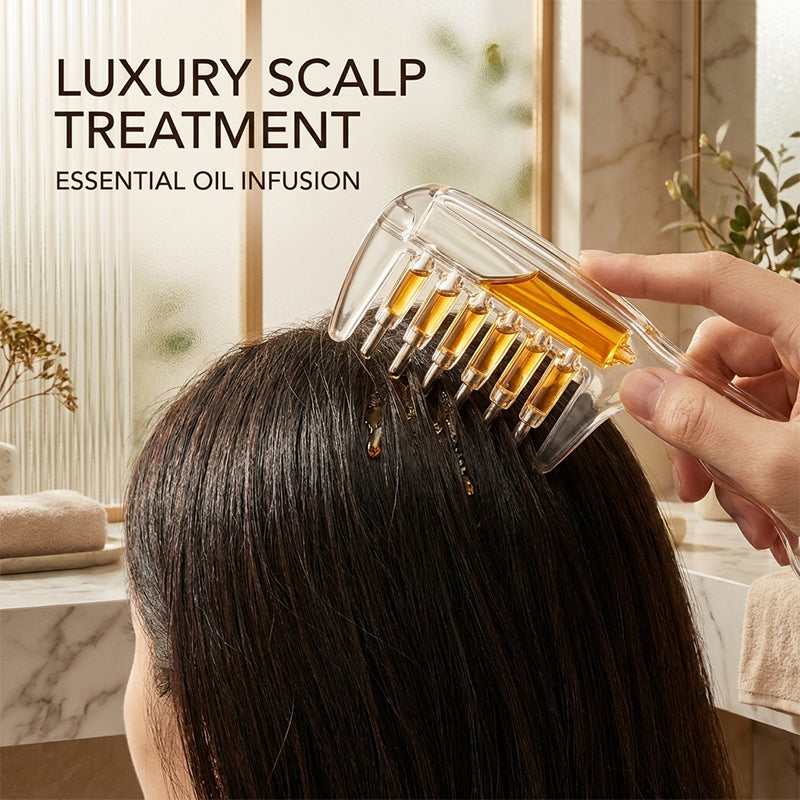 Crystal Liquid Transfer Scalp Massage Comb