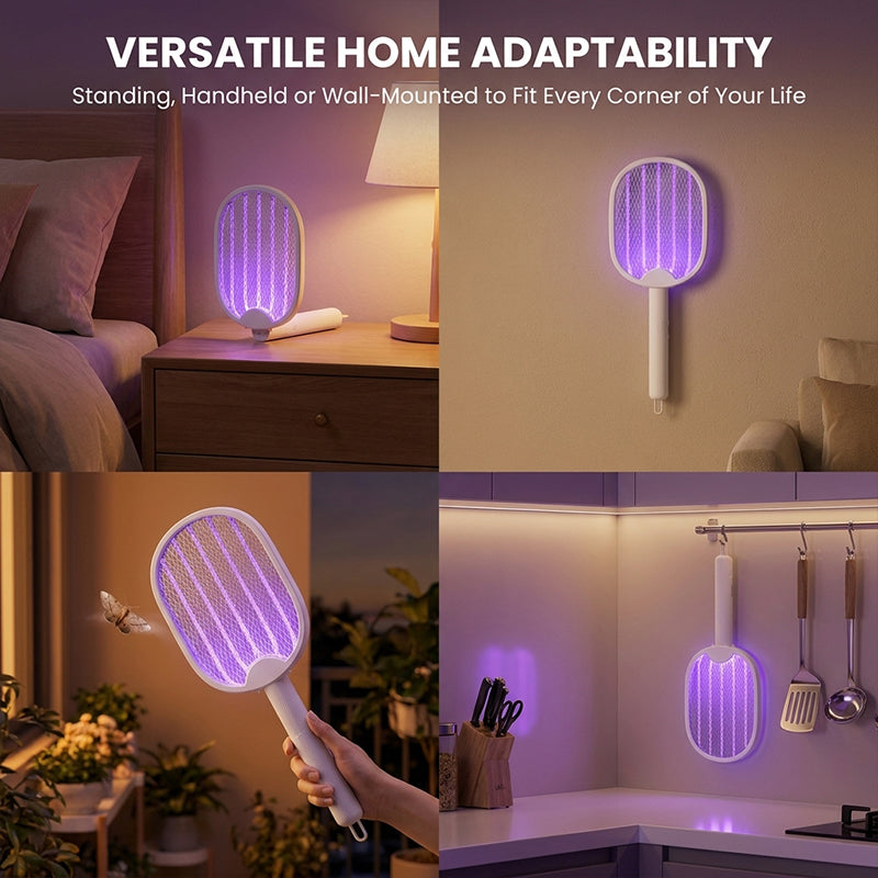 2-in-1 Foldable Electric Mosquito Swatter