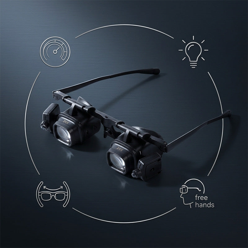 Illuminated Magnifier with Multi-Magnification Lenses