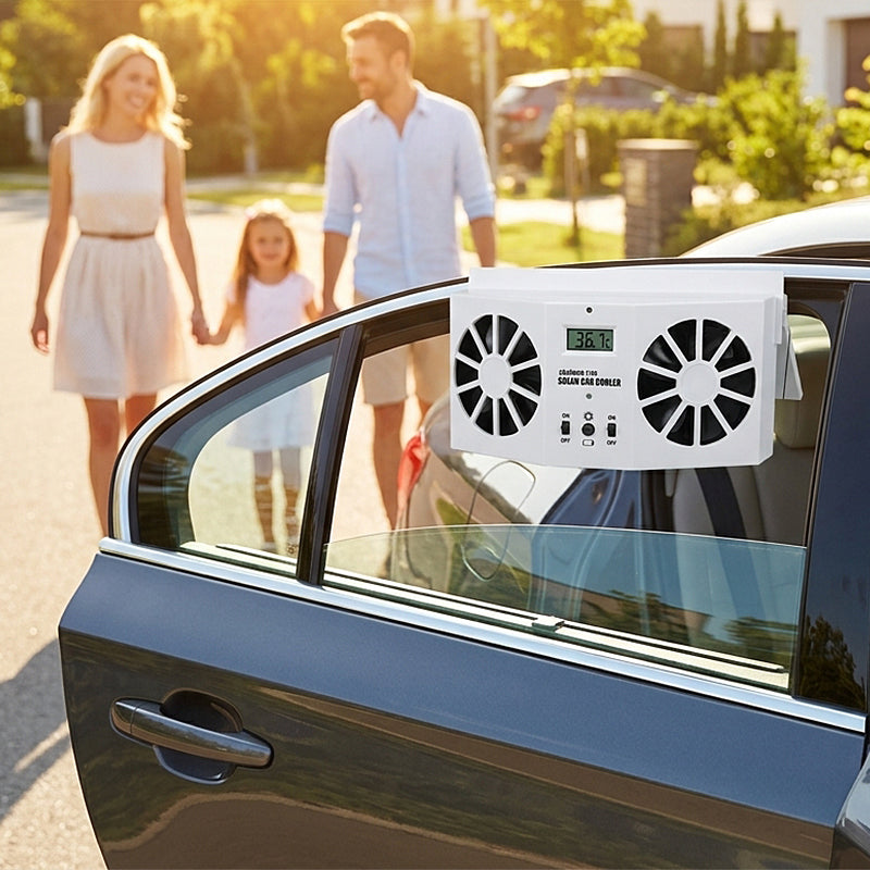 Solar Car Window Exhaust Fan Cooling Ventilator